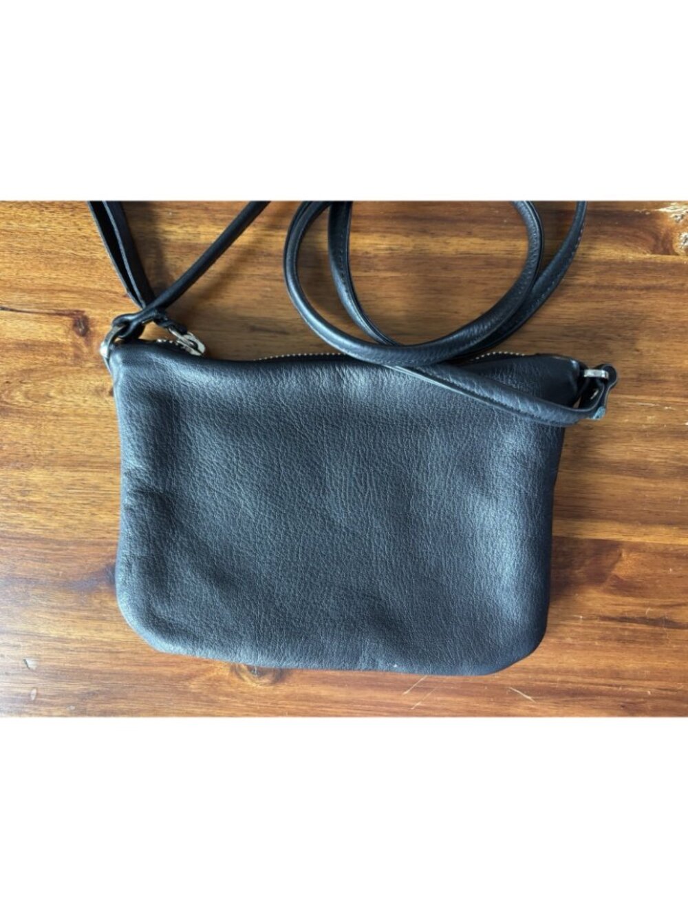 Rough And Tumble Small Black Crossbody Purse Leather Bag - Picture 2 of 11